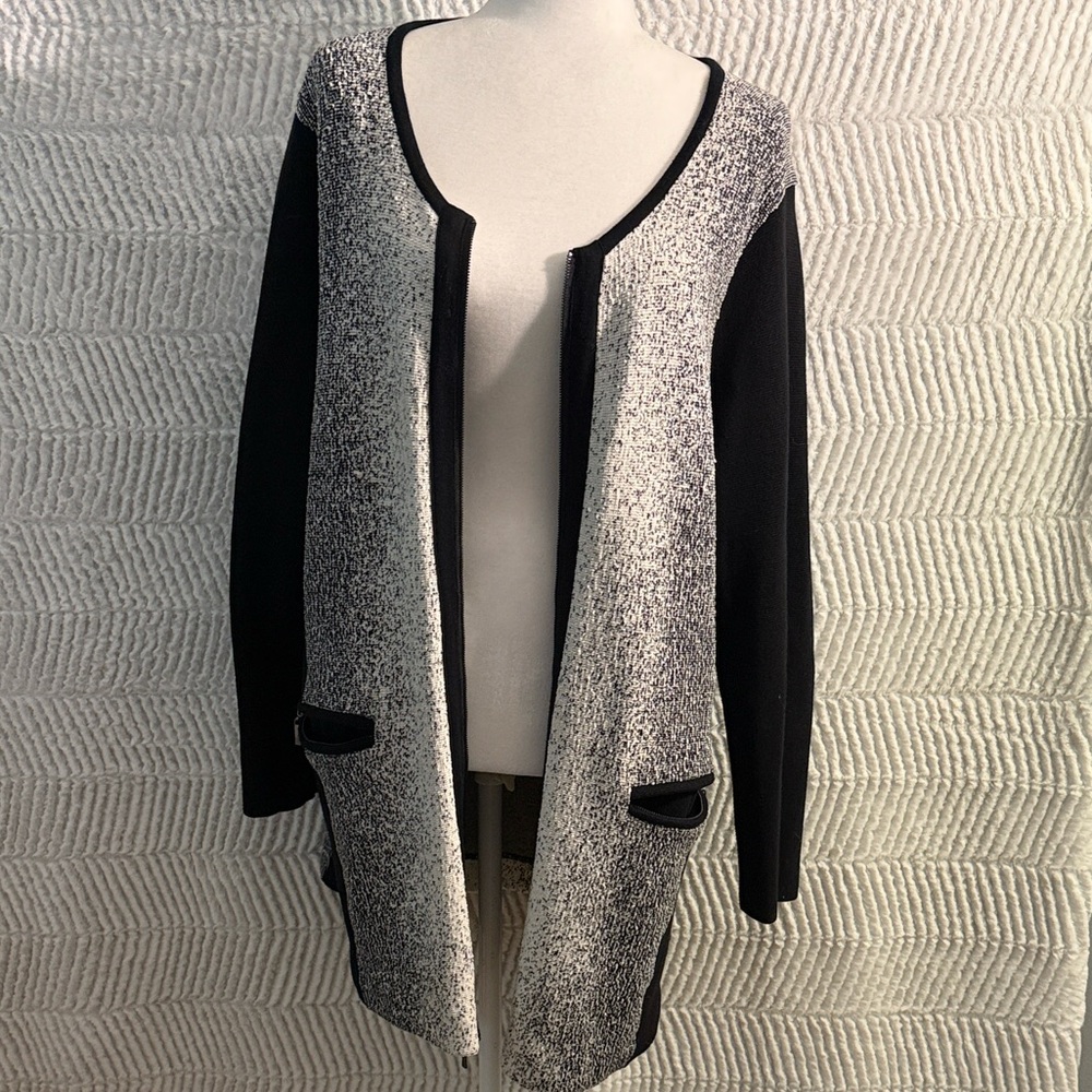 Chicos ombré zip cardigan